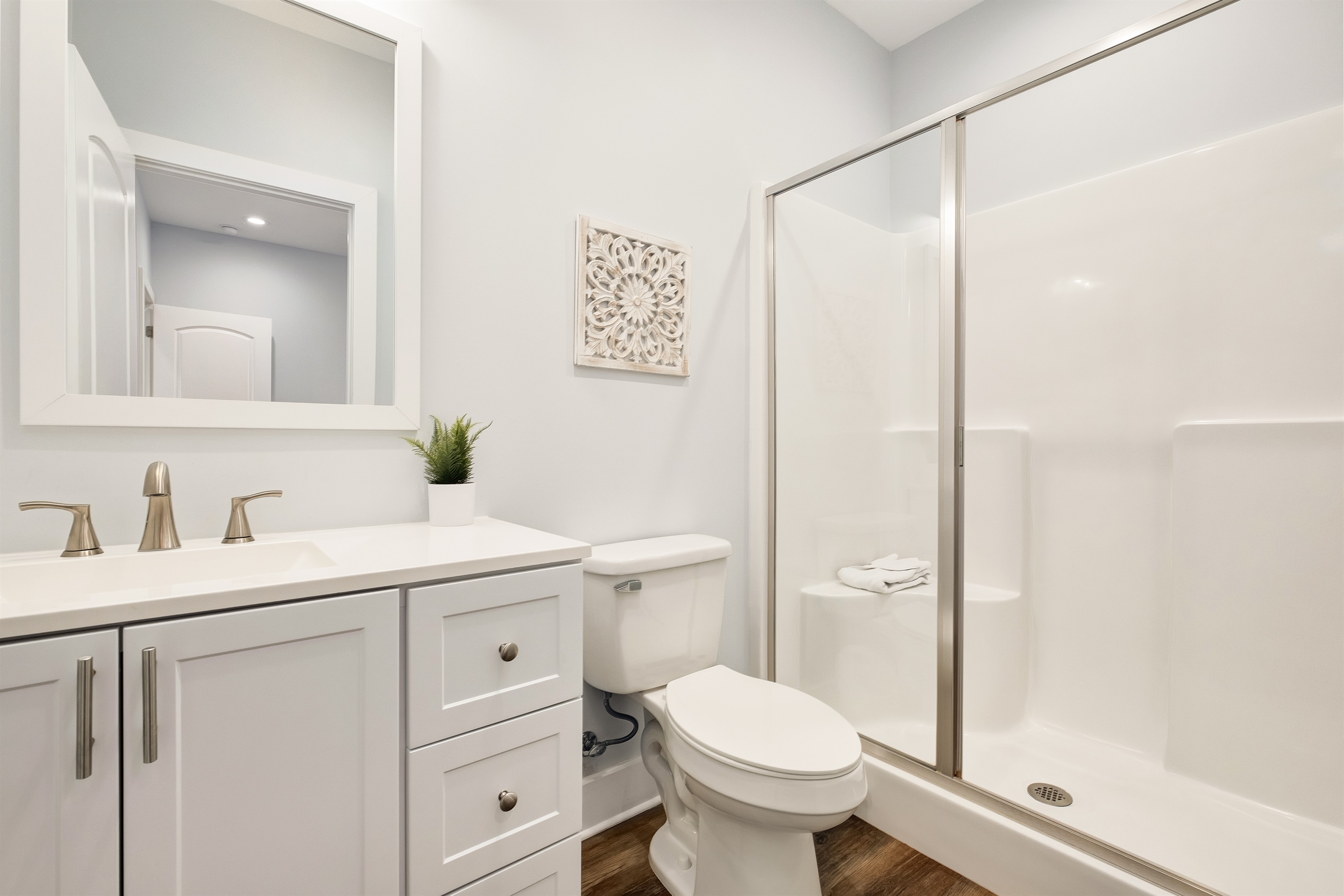 Bathroom #3 - Walk in the large shower cabin after an unforgettable day at the beach.