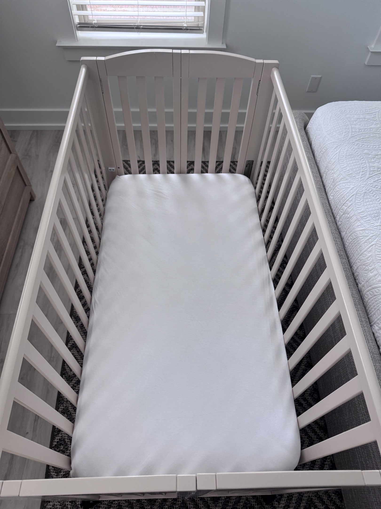 Full-size portable crib available, if needed