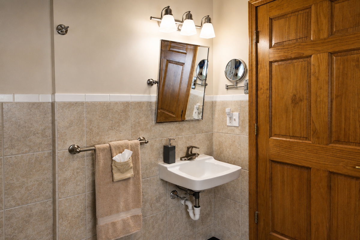 Ensuite handicapped accessible bathroom in Bedroom #5