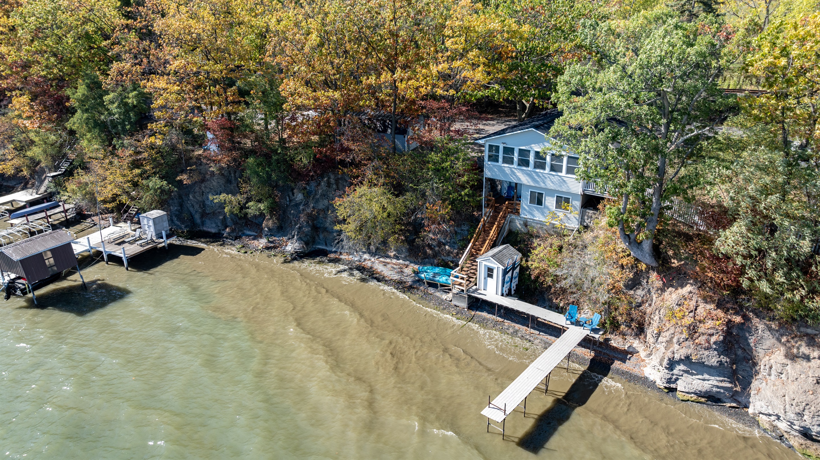 Your private lakeside escape awaits! Enjoy direct water access and beautiful hillside views.