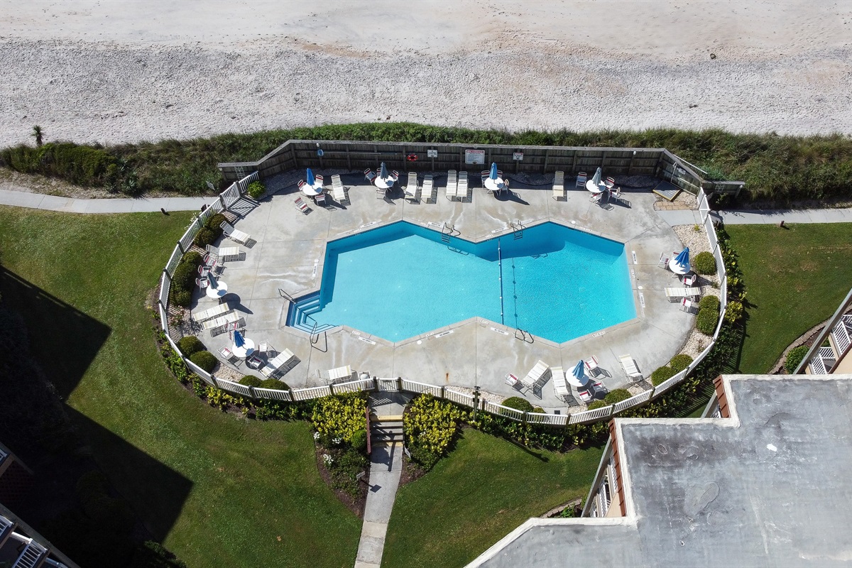 Aerial of the pool
