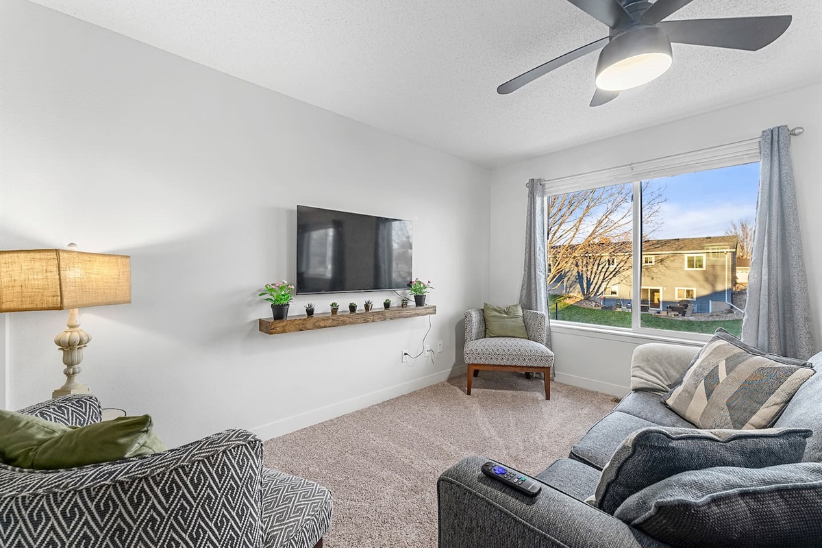 Upper living room. 