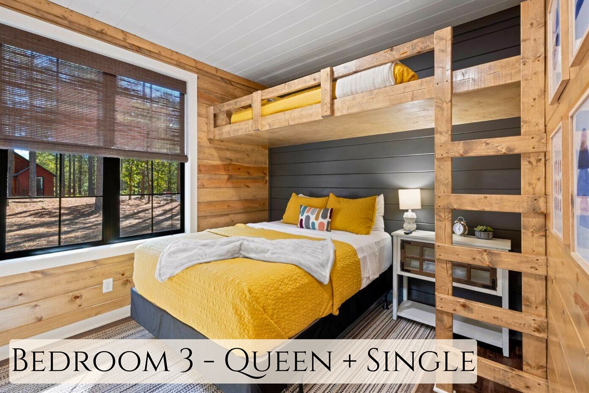 Find comfort and charm in a room that sleeps friends and family alike with ease.