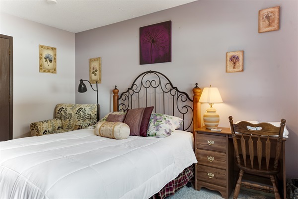 The Library has both a bed and reading chair, as well as a laptop-friendly work desk.