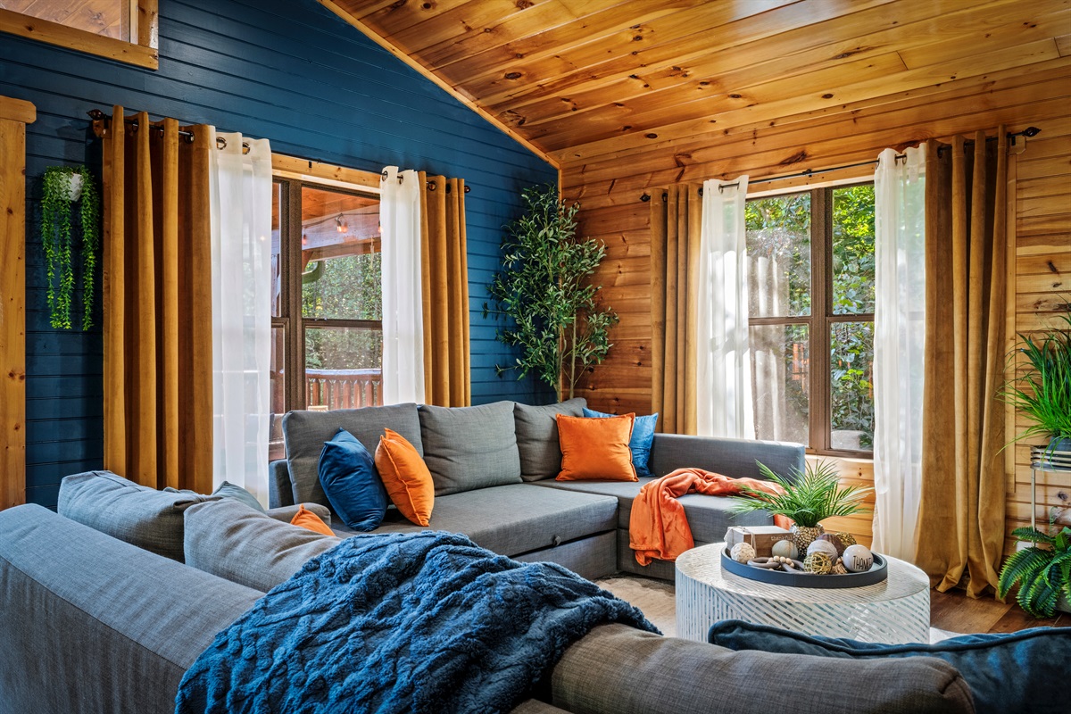 Warm glow of sunlight enters from all around