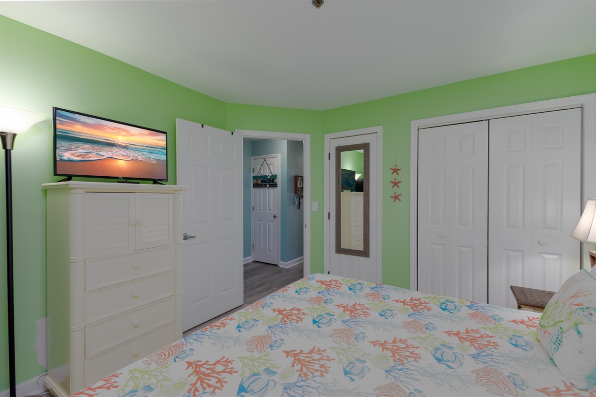 Ample storage space in the master bedroom