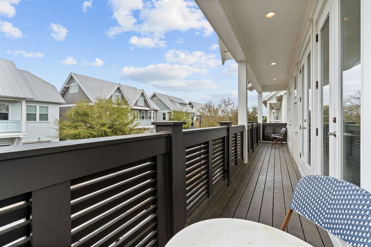 Neighborhood views from the balcony.