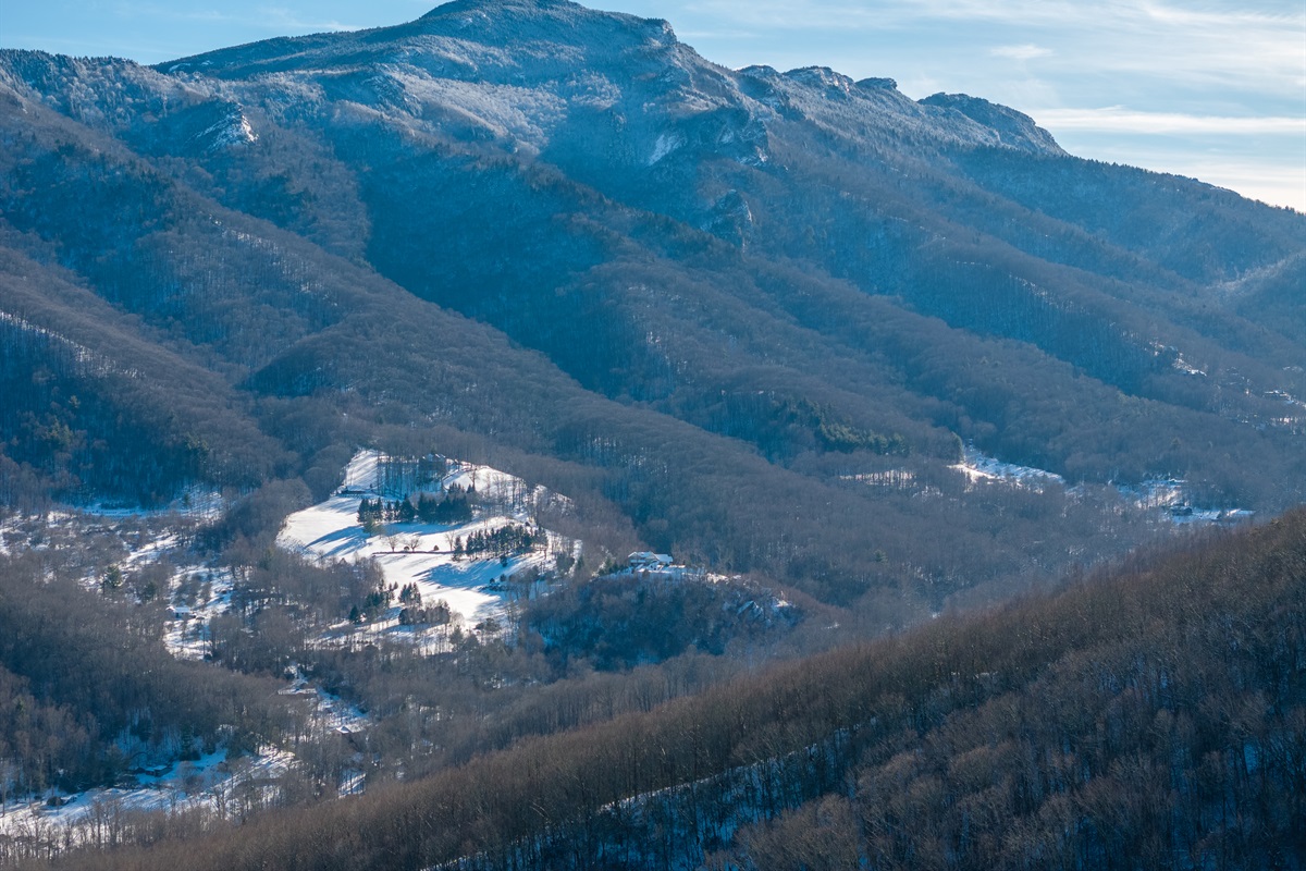 Grandfather Mountain: snOMG! In one week in Jan ‘24, we got 16 inches of snow, which was perfect for drone pics of our amazing views! And LOOK @ the clear roads-views without much hassle-Thanks, Seven Devils!