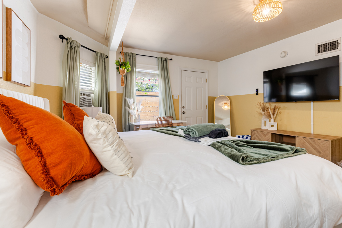 Vibrant decor and natural light create the perfect Austin escape!