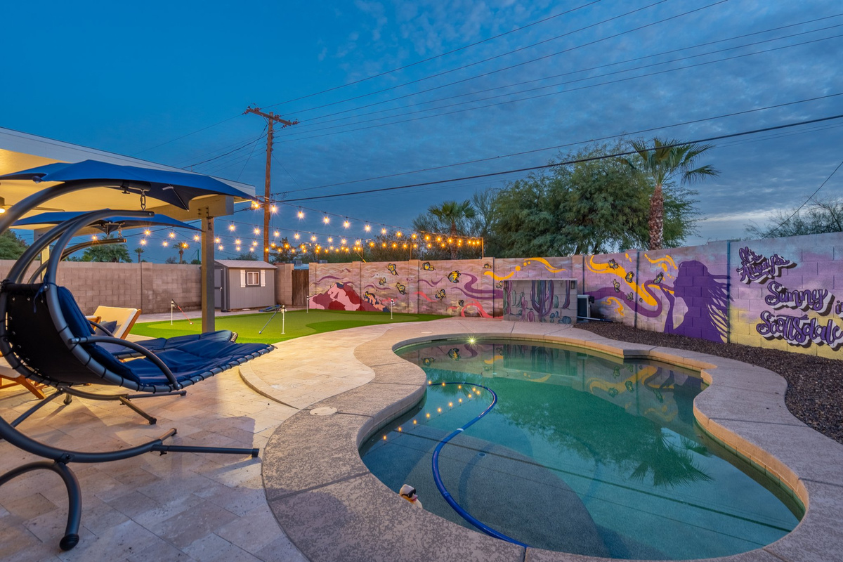 Float in the heated pool or floating lounges and relax after a day of exploring