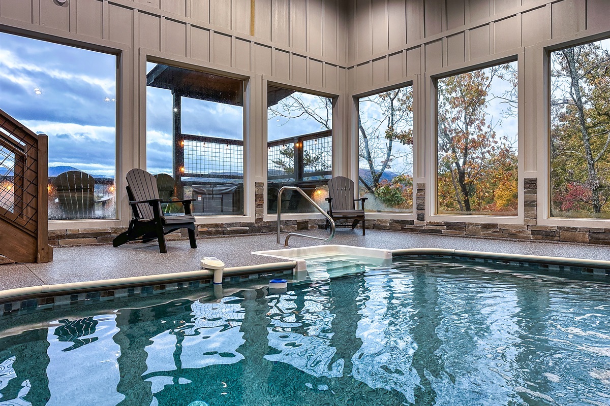 Dive into relaxation in our luxurious indoor pool