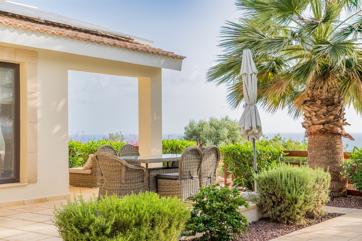 Dine outdoors on the patio while enjoying the views - perfect for family meals.