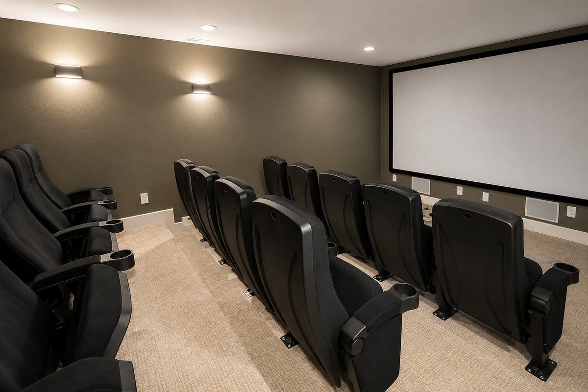 theater with seating for 15