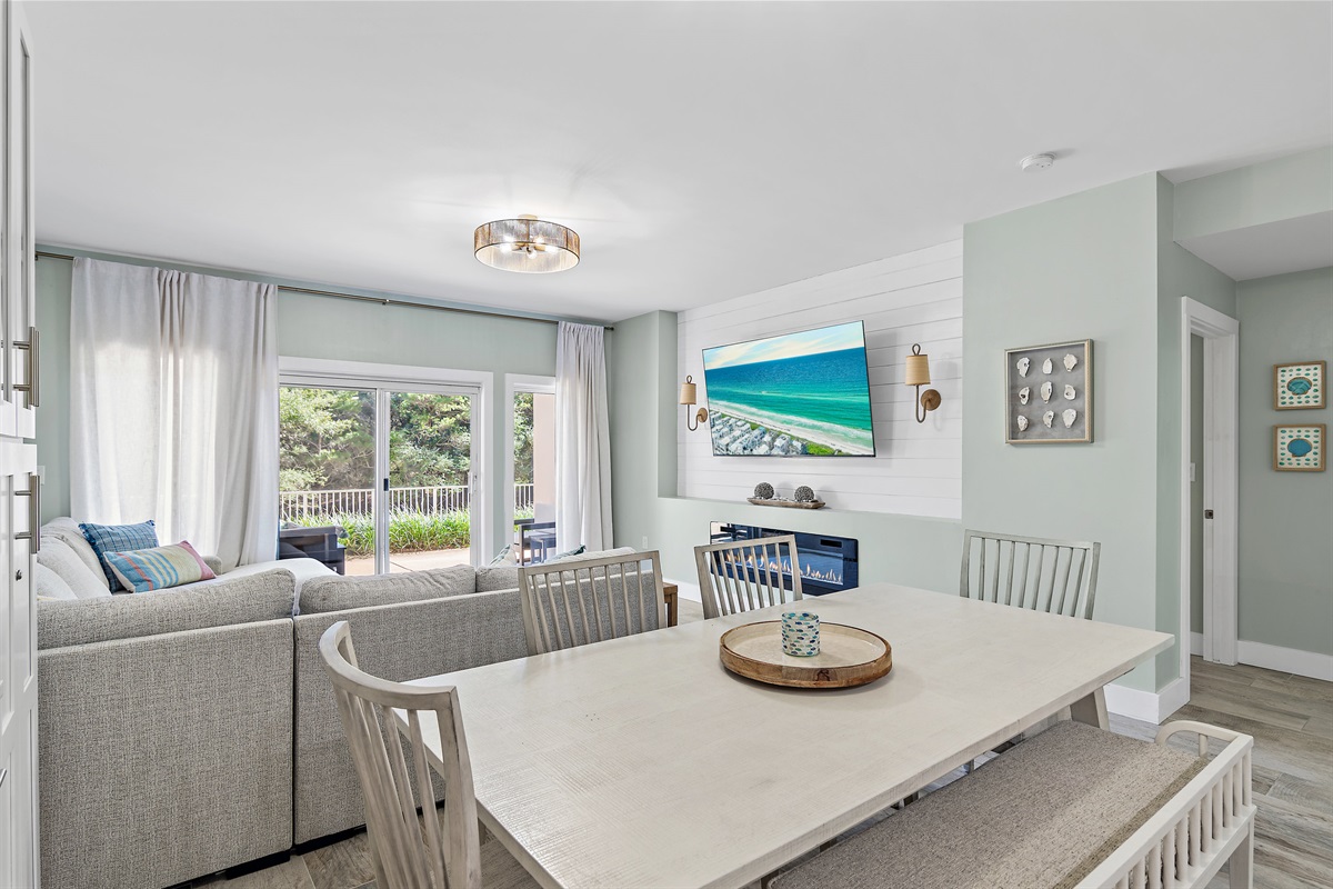 Dinning Room with seating for 6 at Tops'l 106!