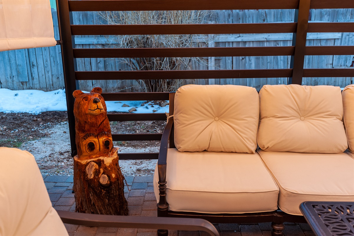 Covered patio seating