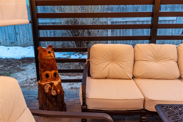 Covered patio seating