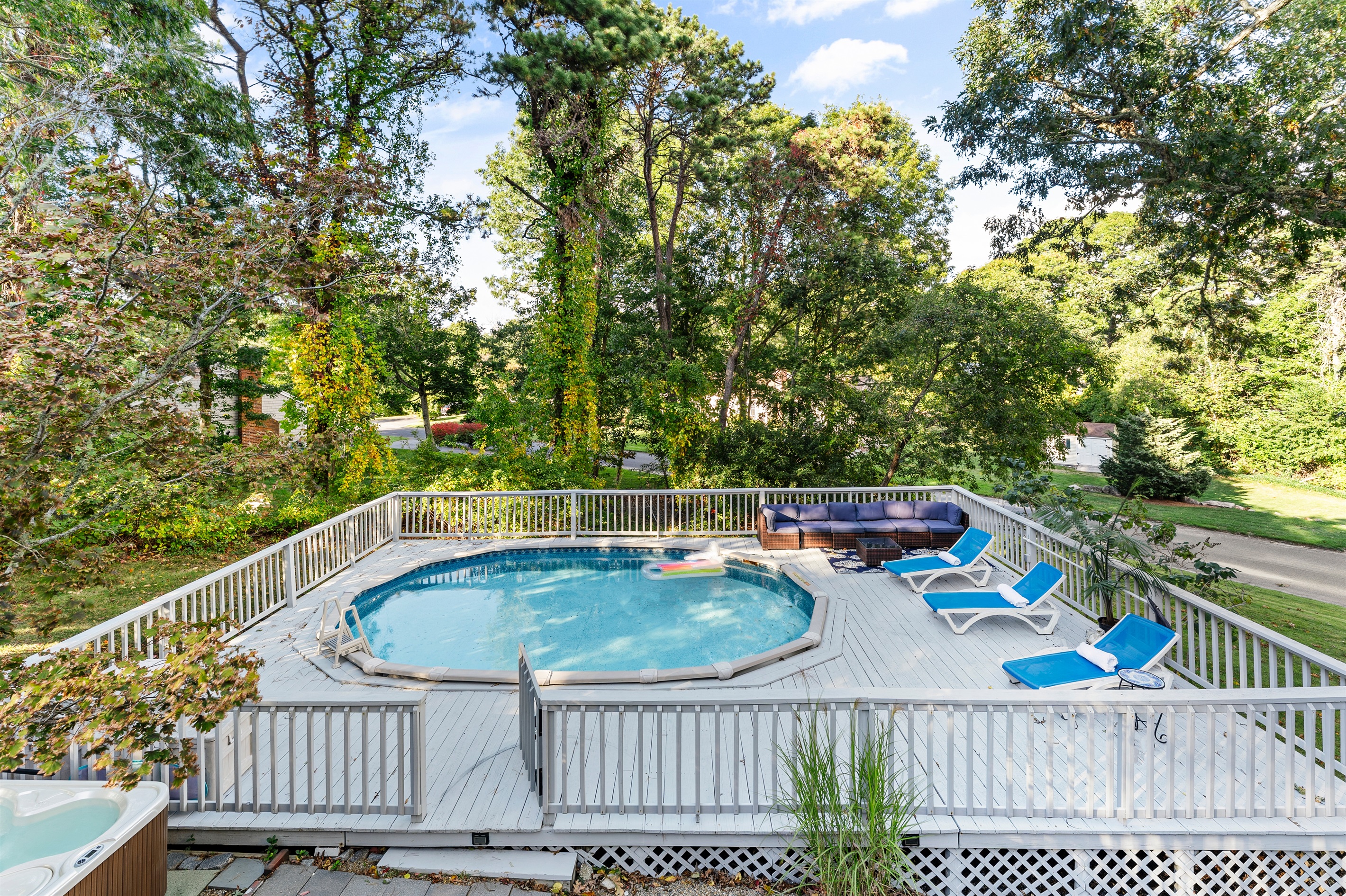 Dive into fun in our sparkling swimming pool!