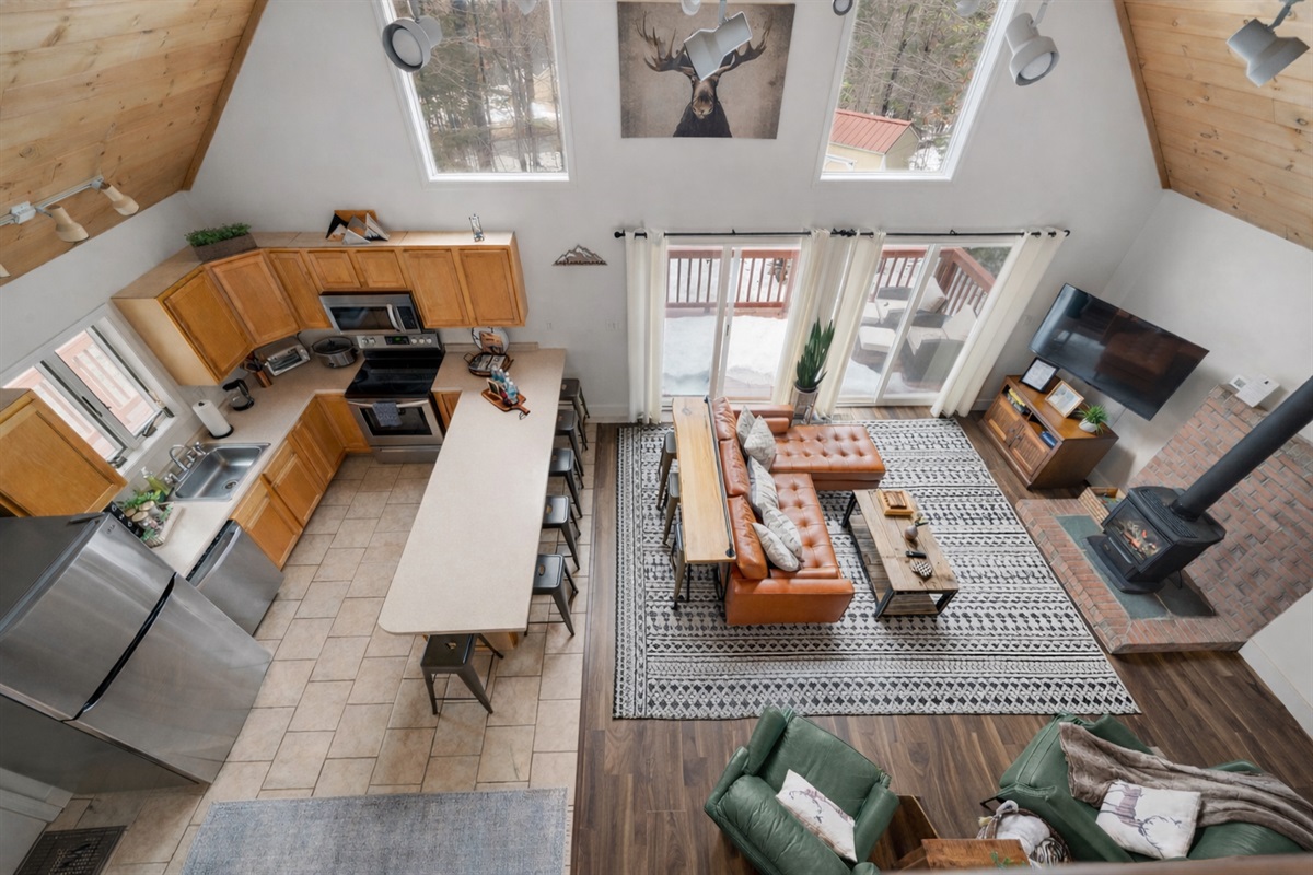 Best views aren't always outside. Take in the warmth charm from loft area. 