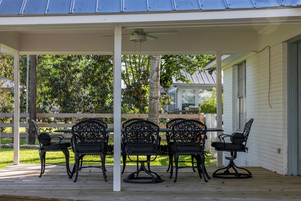 Back porch dining