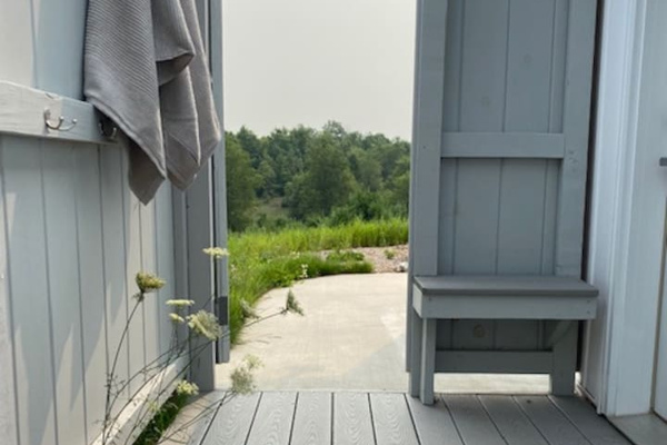 views from the outdoor shower