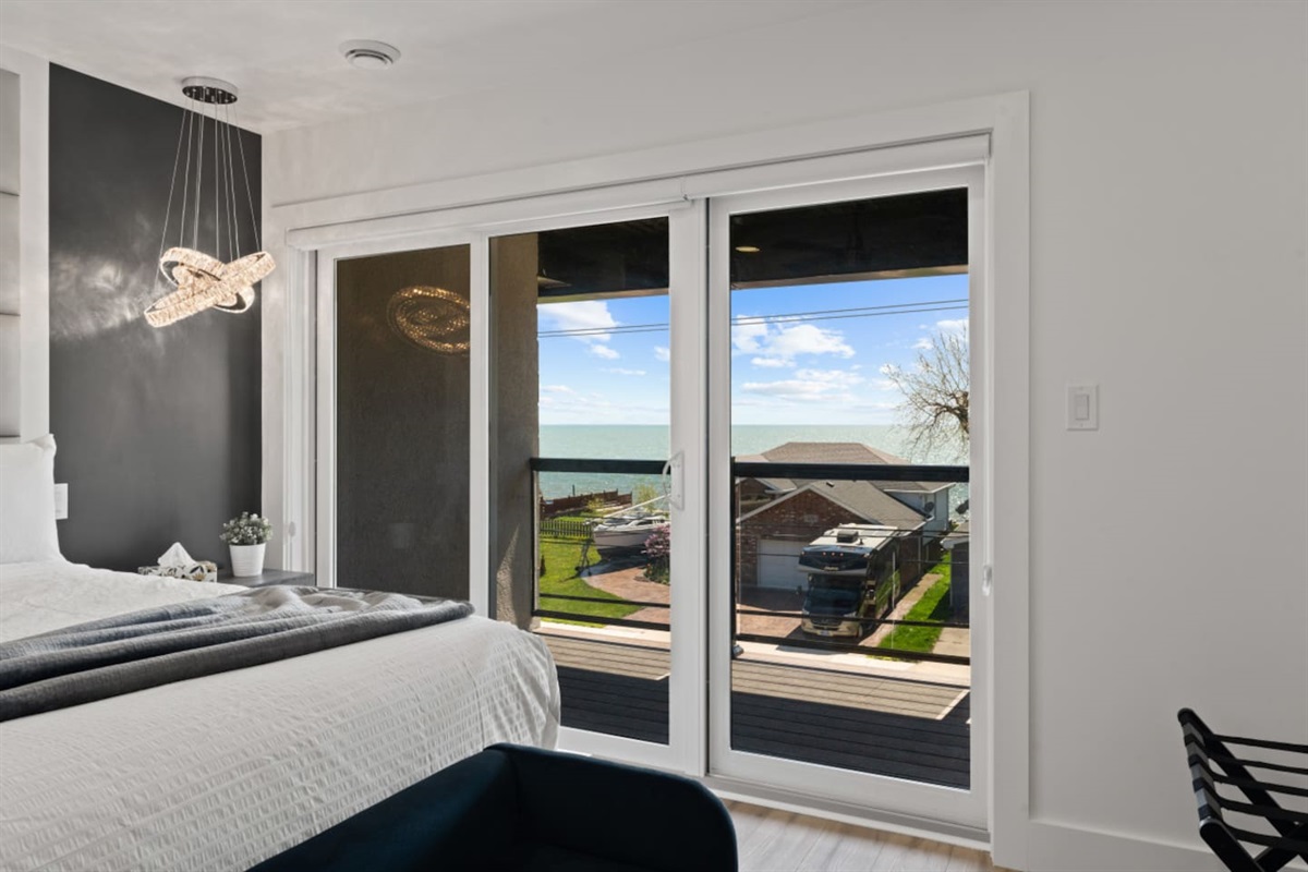 Stunning lake views from the well appointed 3rd floor King bedroom.