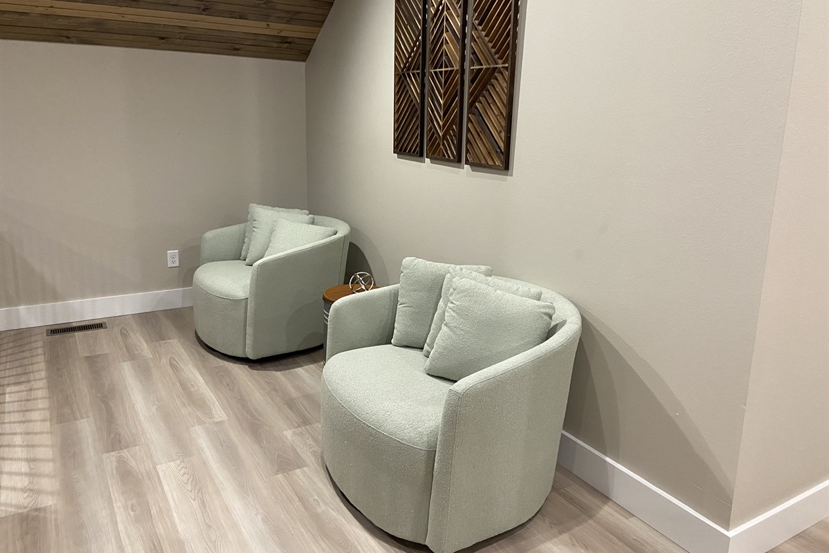 Relax upstairs in the  nook and enjoy the view