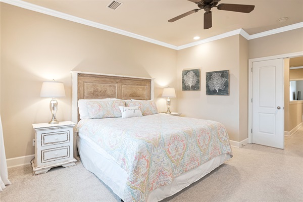 Second Floor - Primary Room with King and Twin beds