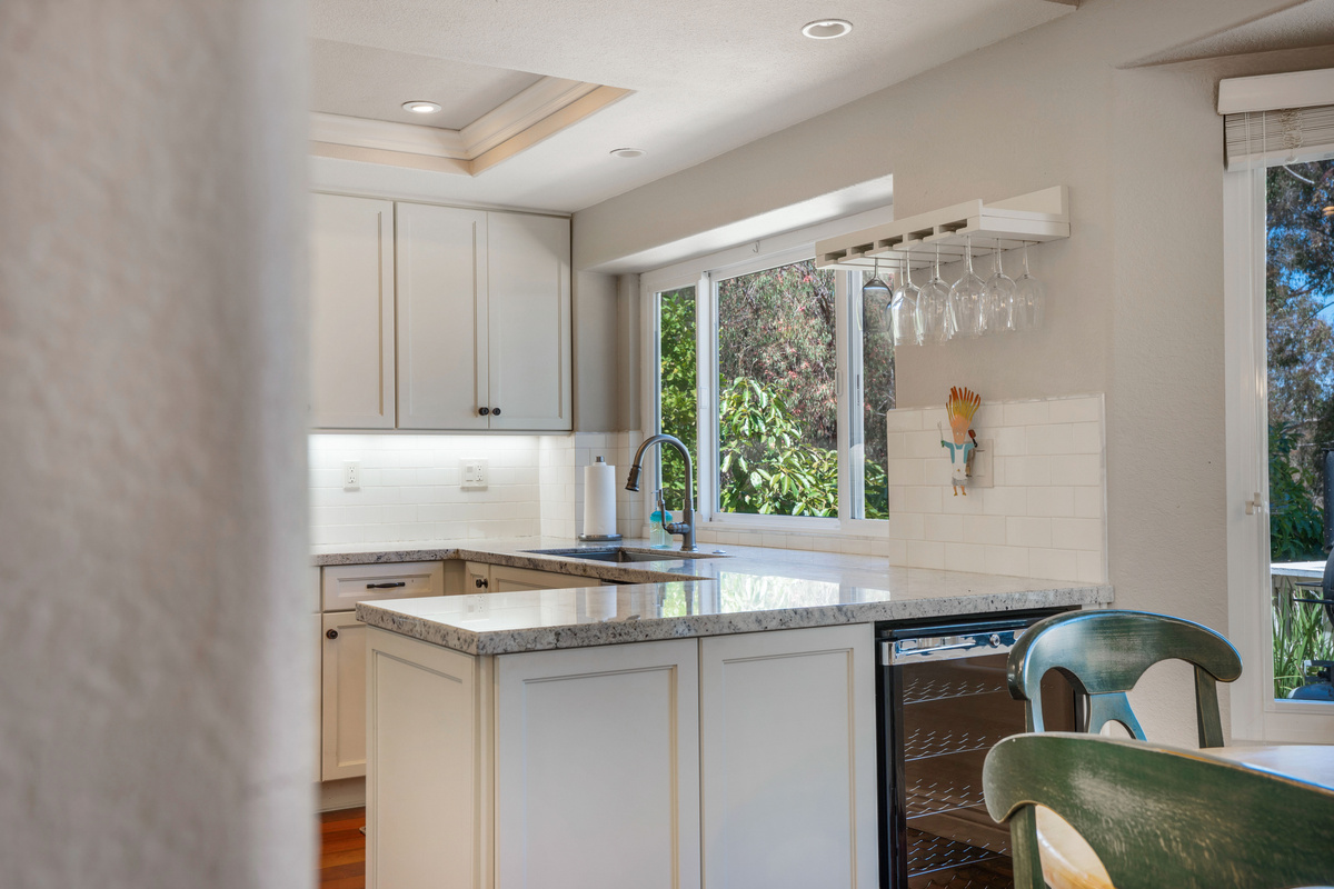 Wine Glasses and Wine Refrigerator 