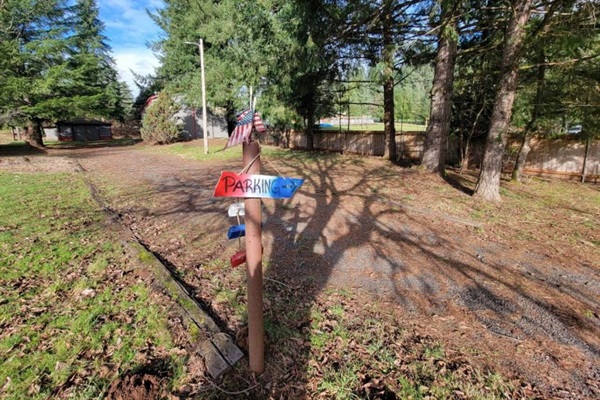 Plenty of parking on site. Please do not park in the yard between Stauffer road and the house. 