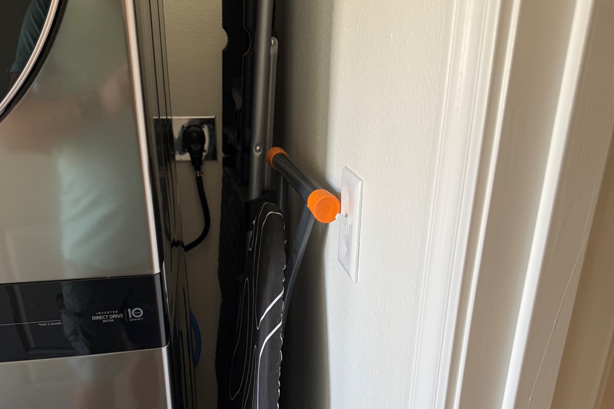 Ironing Board and Steamer are in the Laundry Room