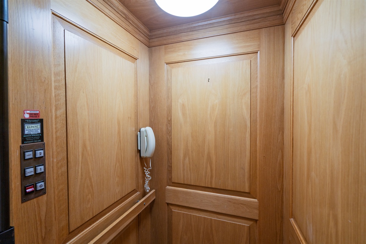 Elevator Interior, Services All Floors