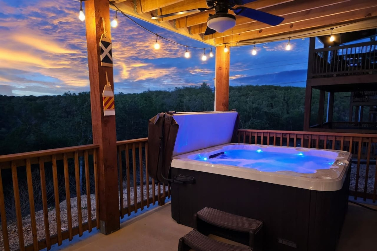 Relax under the stars in your private hot tub