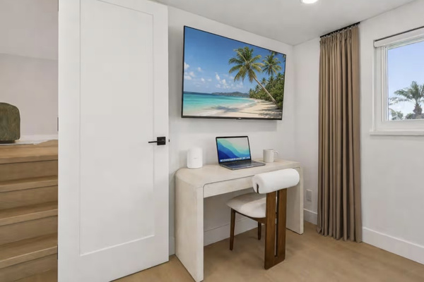 Dedicated workspace perfect for remote work with high-speed Wi-Fi