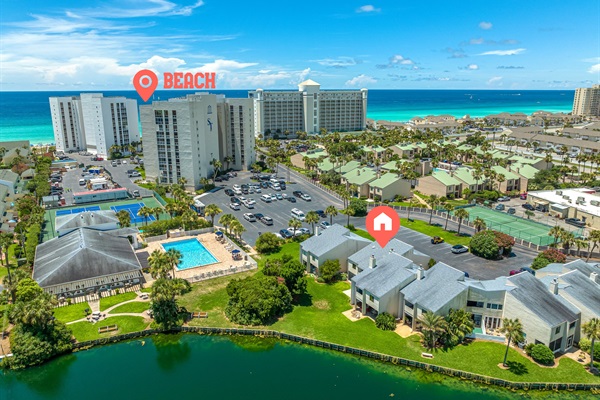 You'll be staying in this beachfront resort