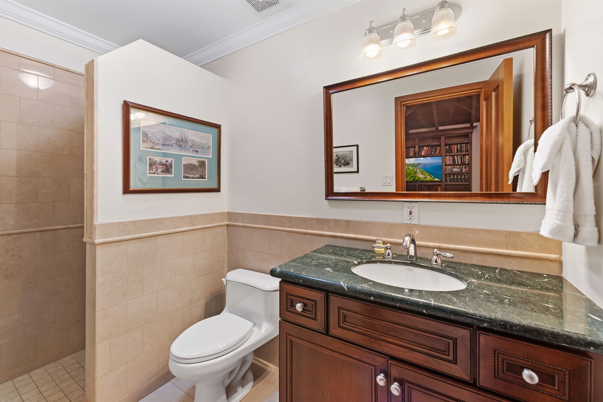 It als has it's own full bathroom by the poker table.