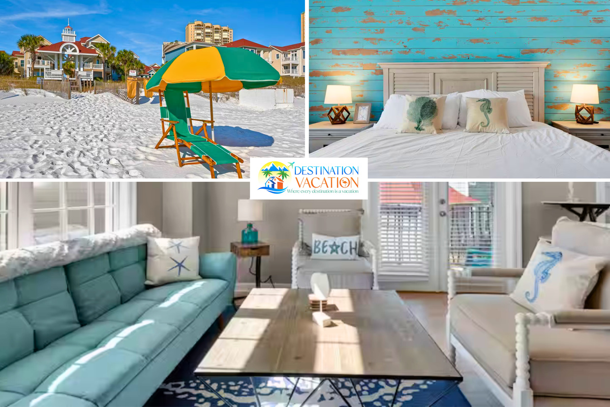 Charming beach escape surrounded by coastal comfort and vibrant colors.