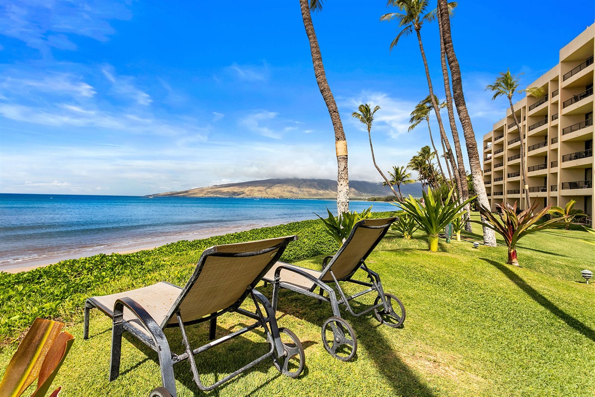 Pull up a chaise lounge and take in the beach view