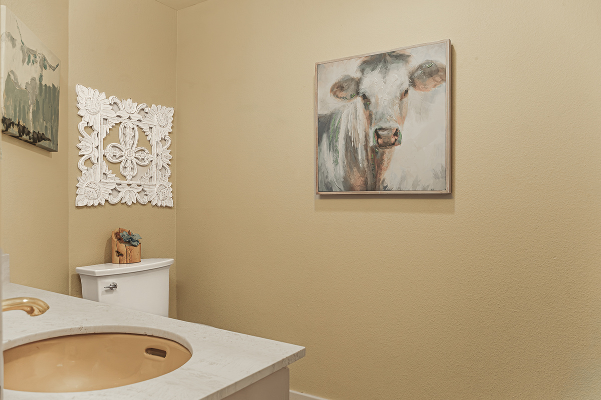 Half bath with great decor!
