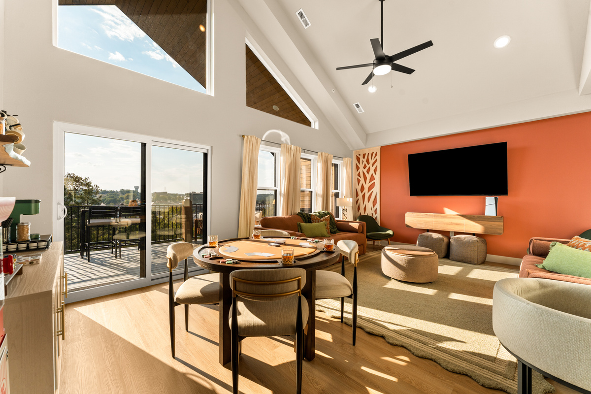 Open-concept living and dining spaces create an inviting gathering place for your entire group.