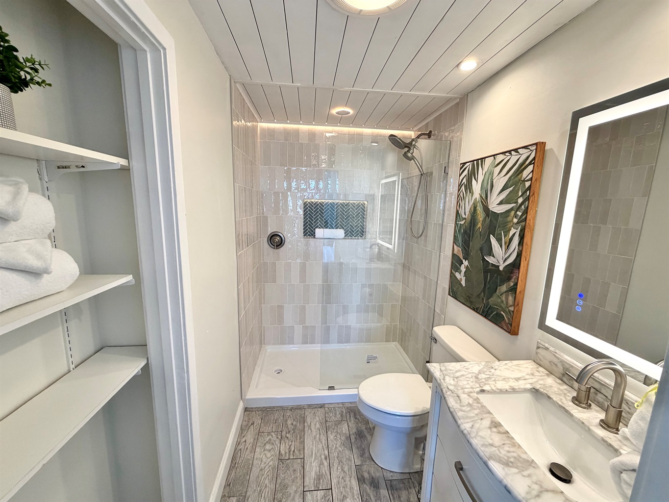 Master Bathroom with New walk-in shower