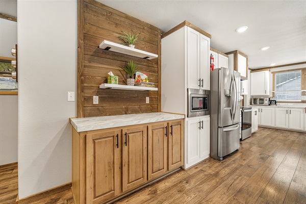 Fully stocked kitchen