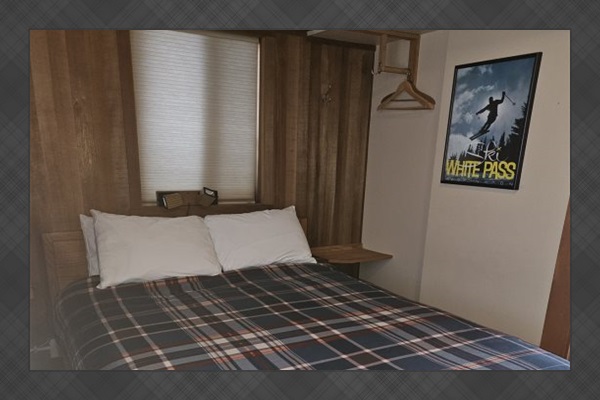 Bedroom: Full-size bed.