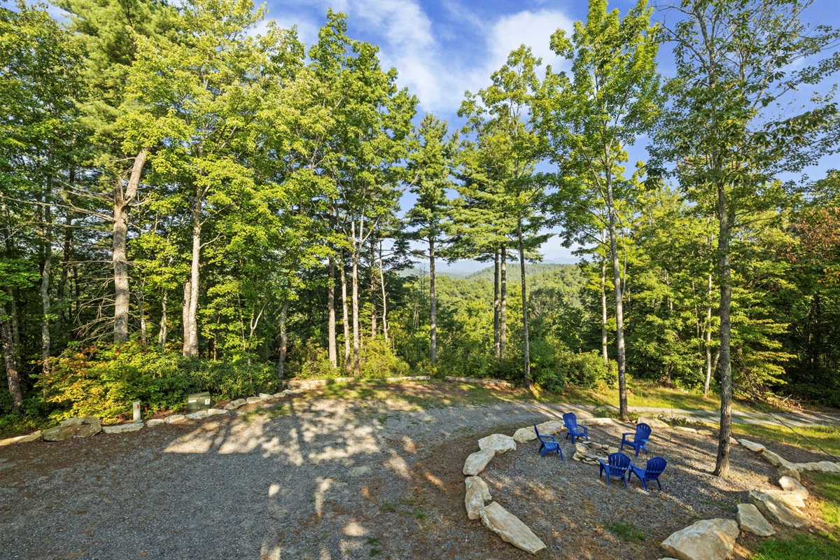 Parking and fire pit