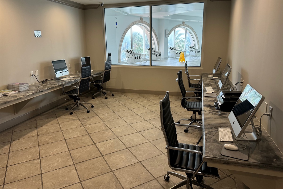 Business Center.  Available anytime for FREE for guests!