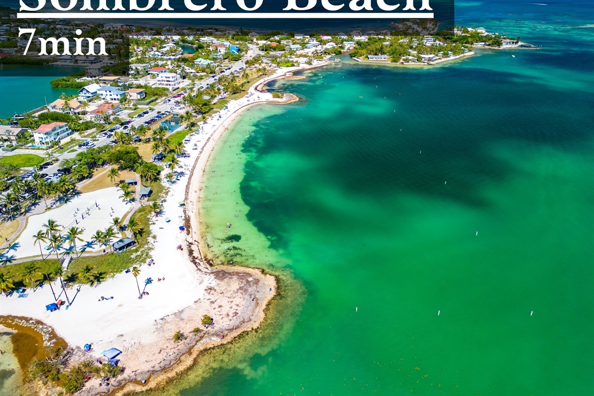 The famous Sombrero Beach is just a few minutes from Captain's Retreat.