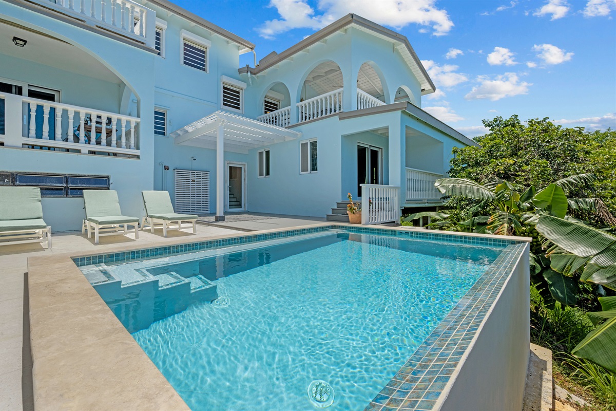Why would you ever need to leave with this private pool right here?
