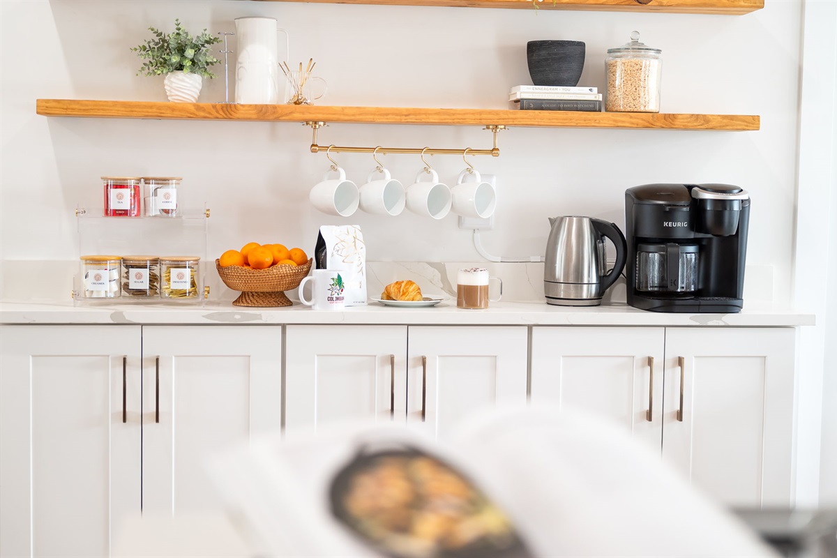 A cozy coffee setup with everything you need.