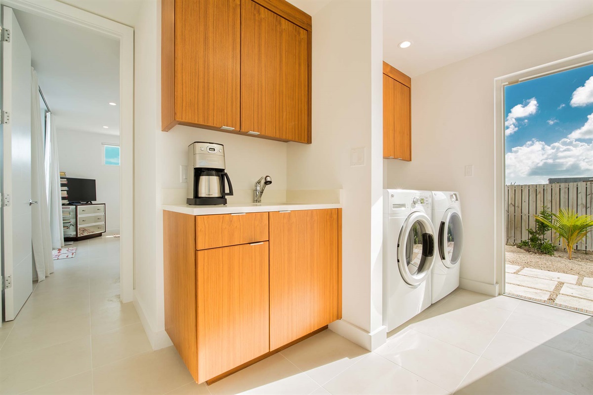 Side door to Laundry Utility area
