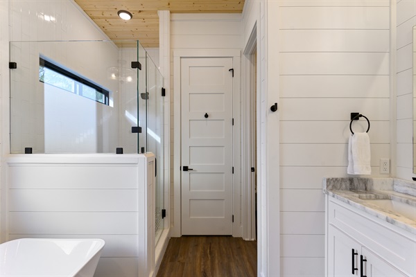 Large walk-in shower