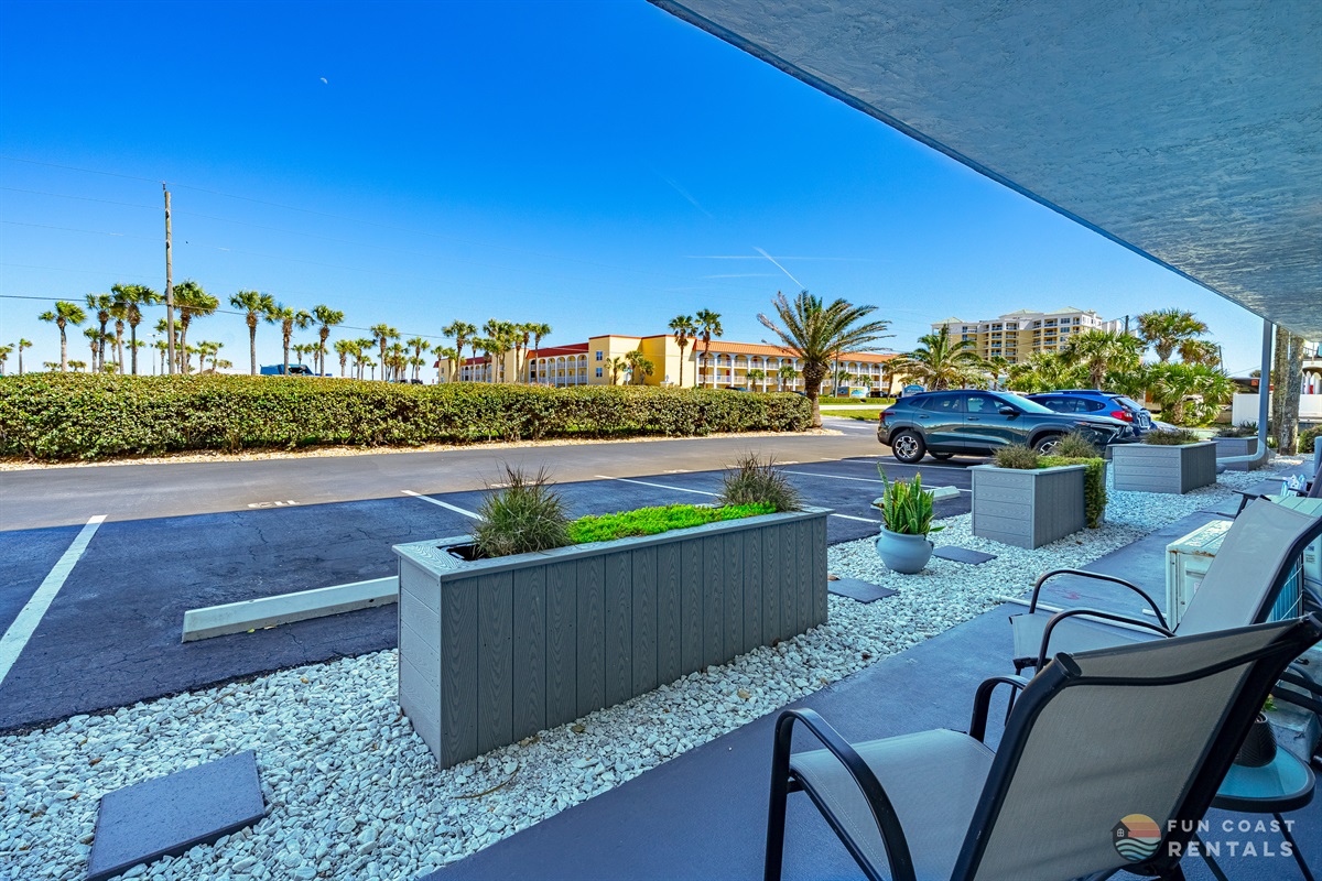Listen to the waves from the outdoor seating!